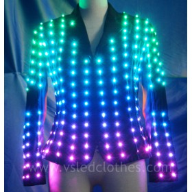 Multicolor led light jacket for men performance